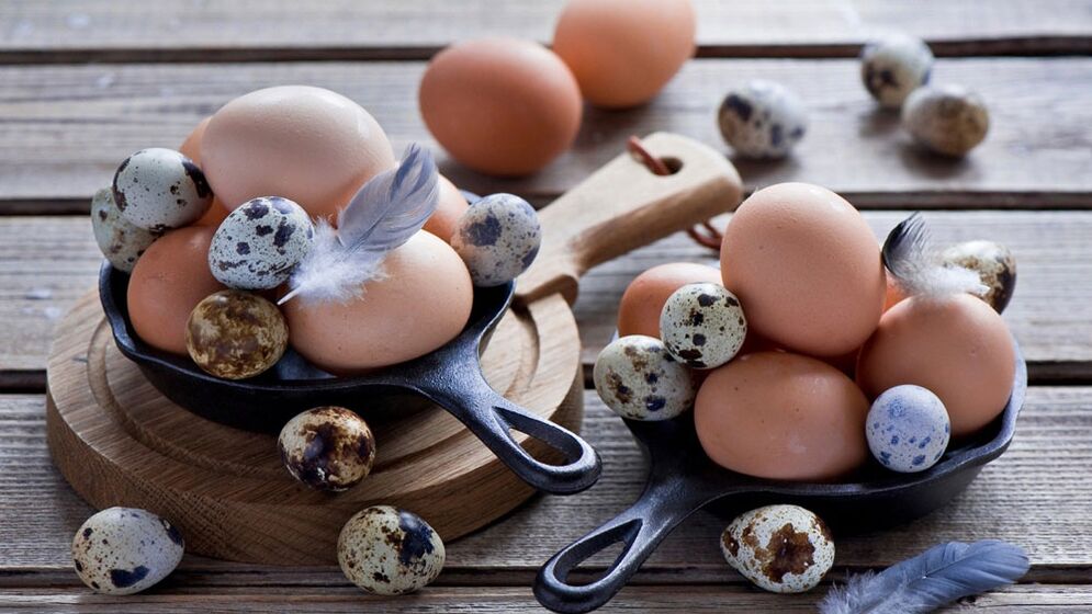 Chicken and quail eggs have a positive effect on male hormones