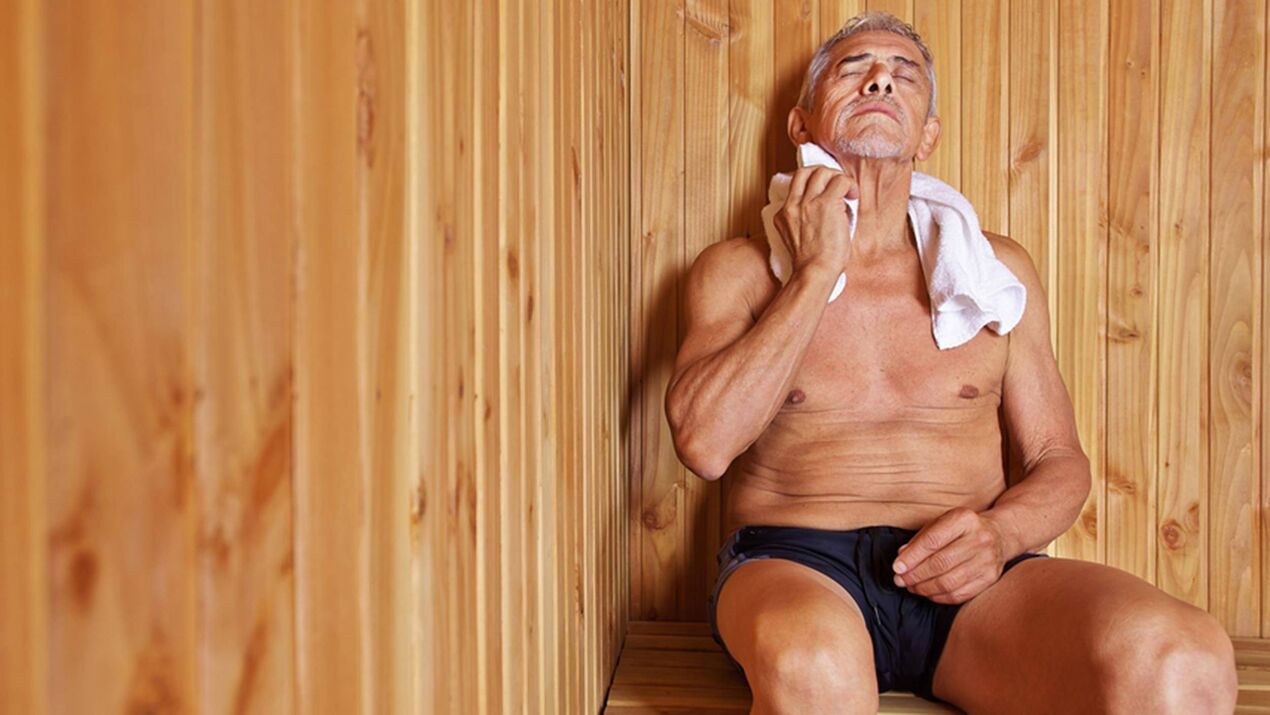 Visiting a steam room has a beneficial effect on men's health