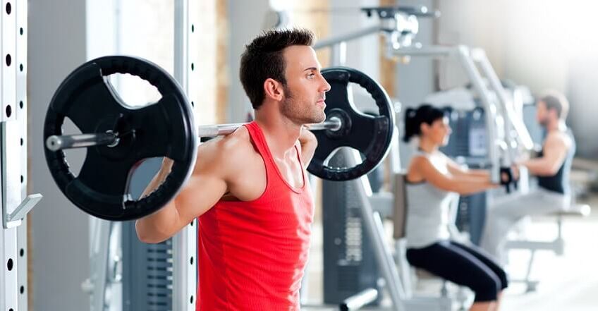 Barbell squats to increase power